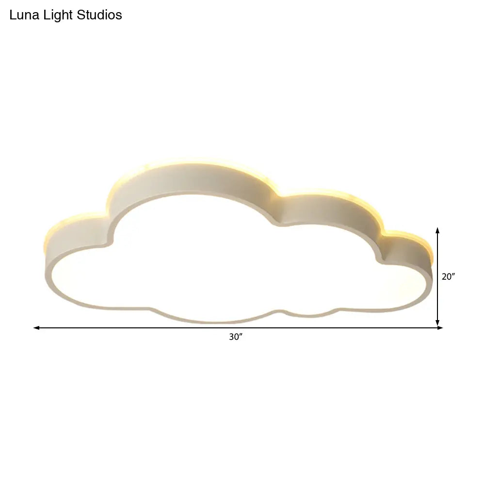 White Cloud Slim Led Ceiling Light - Elegant & Modern Aesthetic For Adult Baby Room