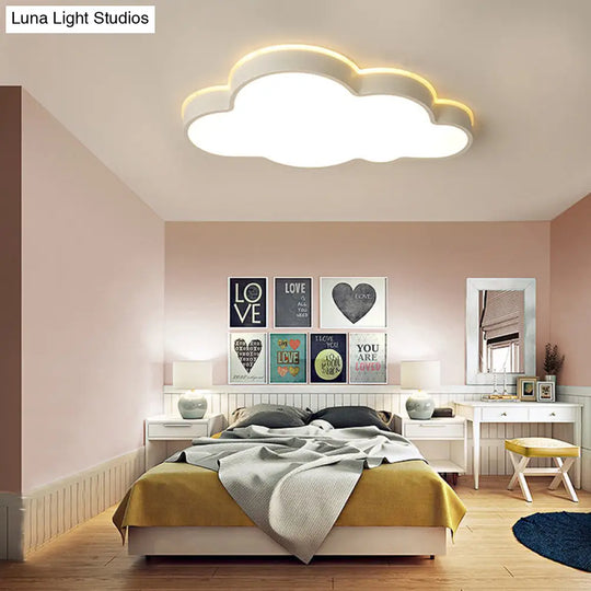 White Cloud Slim Led Ceiling Light - Elegant & Modern Aesthetic For Adult Baby Room