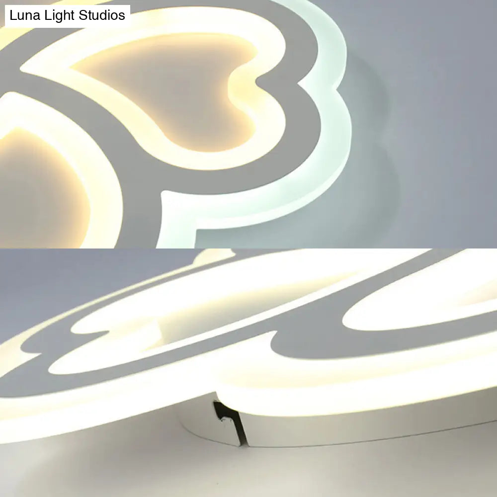 White Clover Ceiling Mount Lamp 19.5’/23.5’ - Modern Led Metallic Flushmount Light