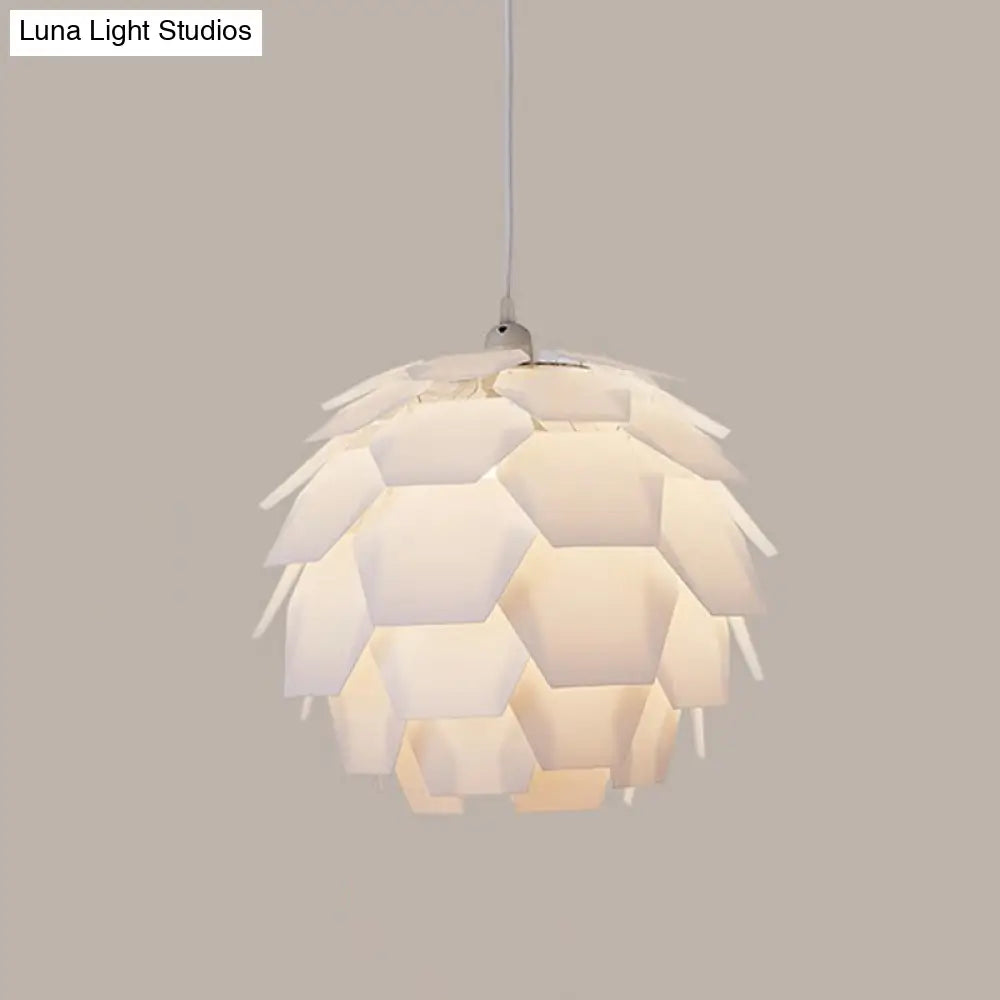 White Feather Hanging Lamp For Simple & Stylish Girls Bedroom Ceiling Lighting / G