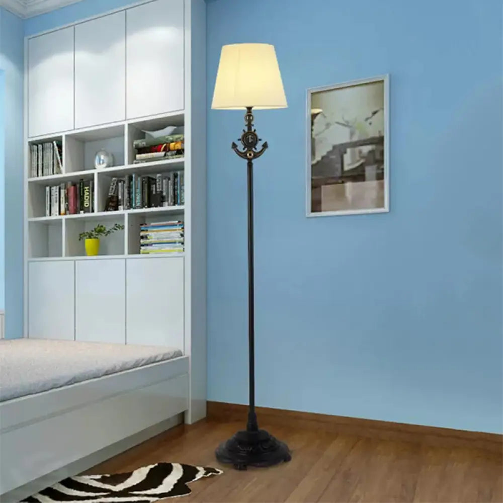 White Floor Lamp With Simple Style And Plug-In Cord For Living Room