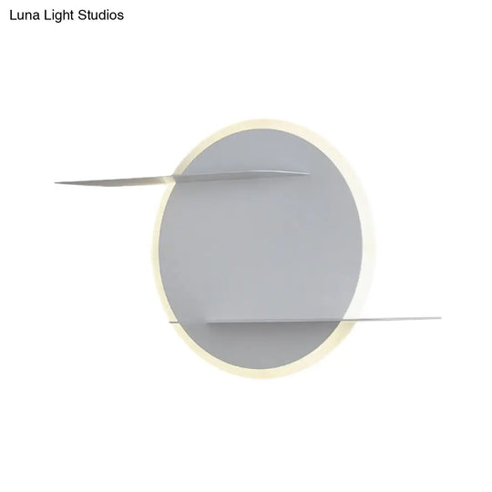 White/Grey Wall Mounted Led Sconce For Contemporary Bedroom Décor