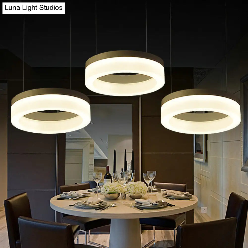 White Led Aluminum Cluster Pendant Light Fixture: Simple Style With Warm/White Lighting
