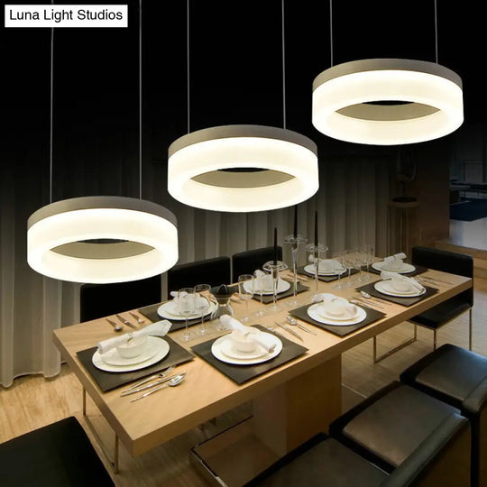 Simple Aluminum Pendant Light With White Led In Warm/White /