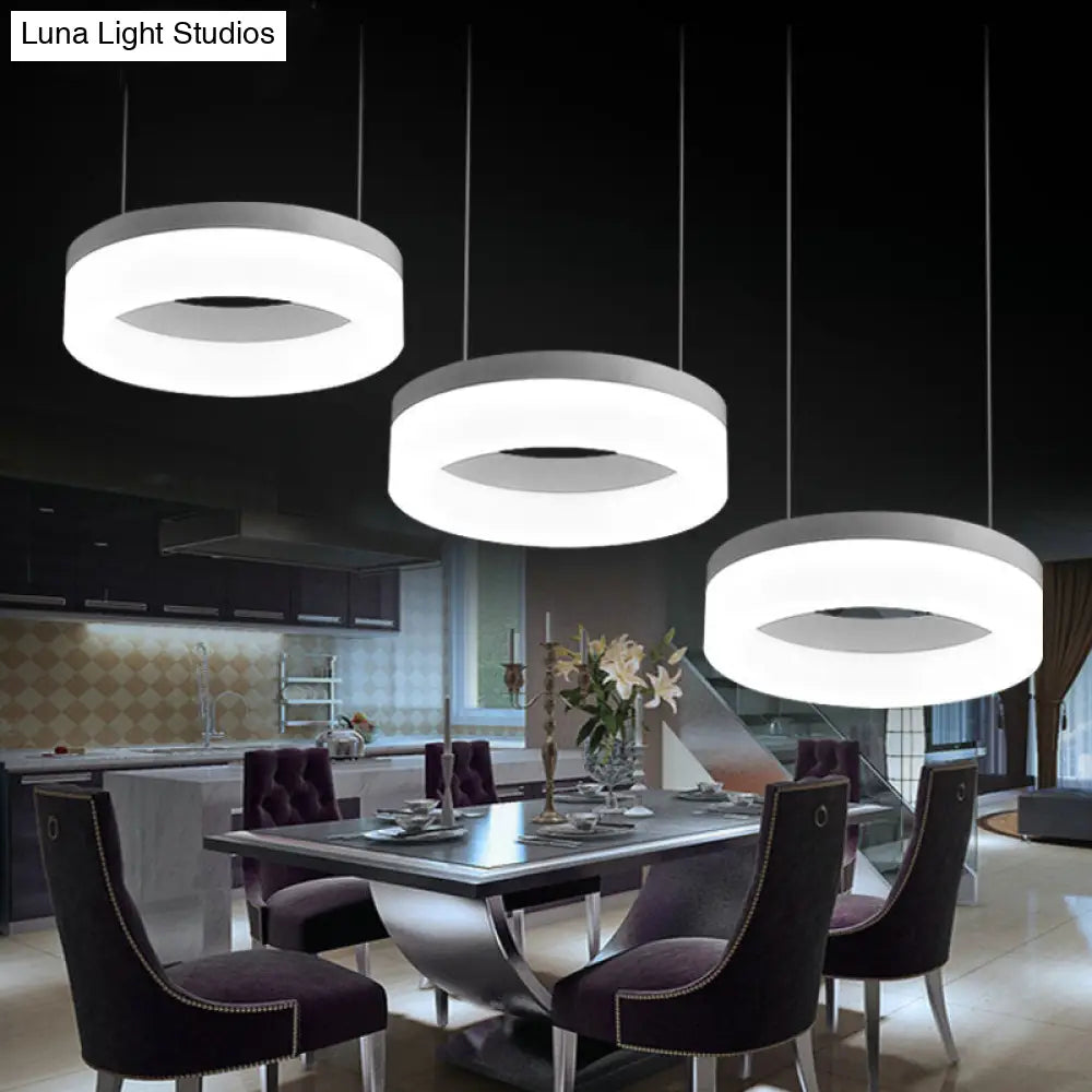 Simple Aluminum Pendant Light With White Led In Warm/White