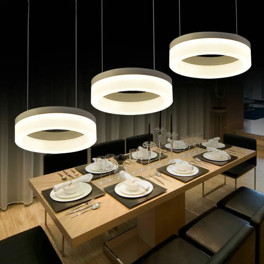 White Led Aluminum Cluster Pendant Light Fixture: Simple Style With Warm/White Lighting /