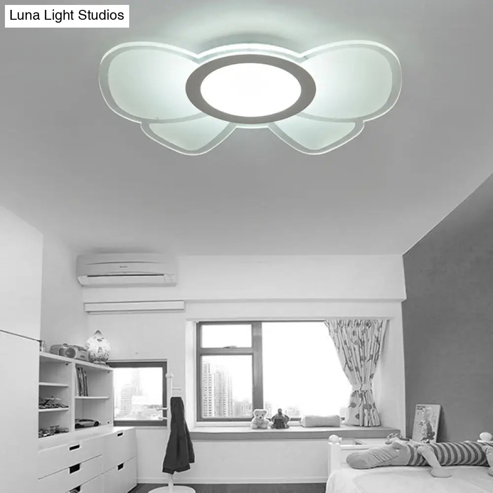 White Led Bow Ceiling Lamp For Girls Bedroom/Game Room - Cute & Stylish / 8