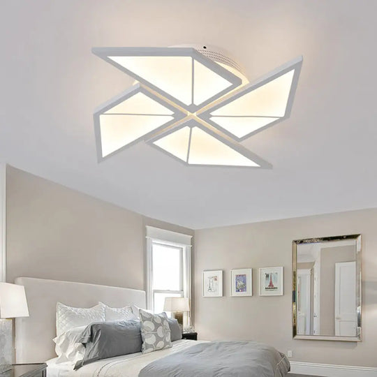 White Led Flush Ceiling Light: Acrylic Tangram - Shaped Innovatively Designed For Baby Room 4 /