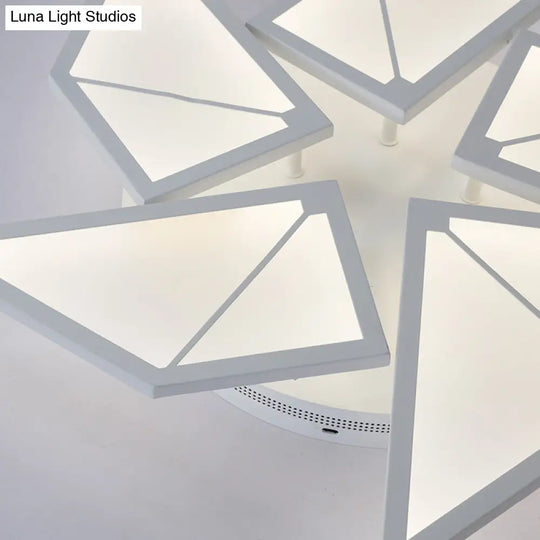 White Led Flush Ceiling Light: Acrylic Tangram - Shaped Innovatively Designed For Baby Room