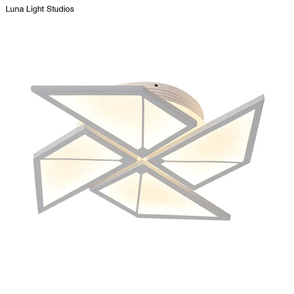 White Led Flush Ceiling Light: Acrylic Tangram-Shaped Innovatively Designed For Baby Room