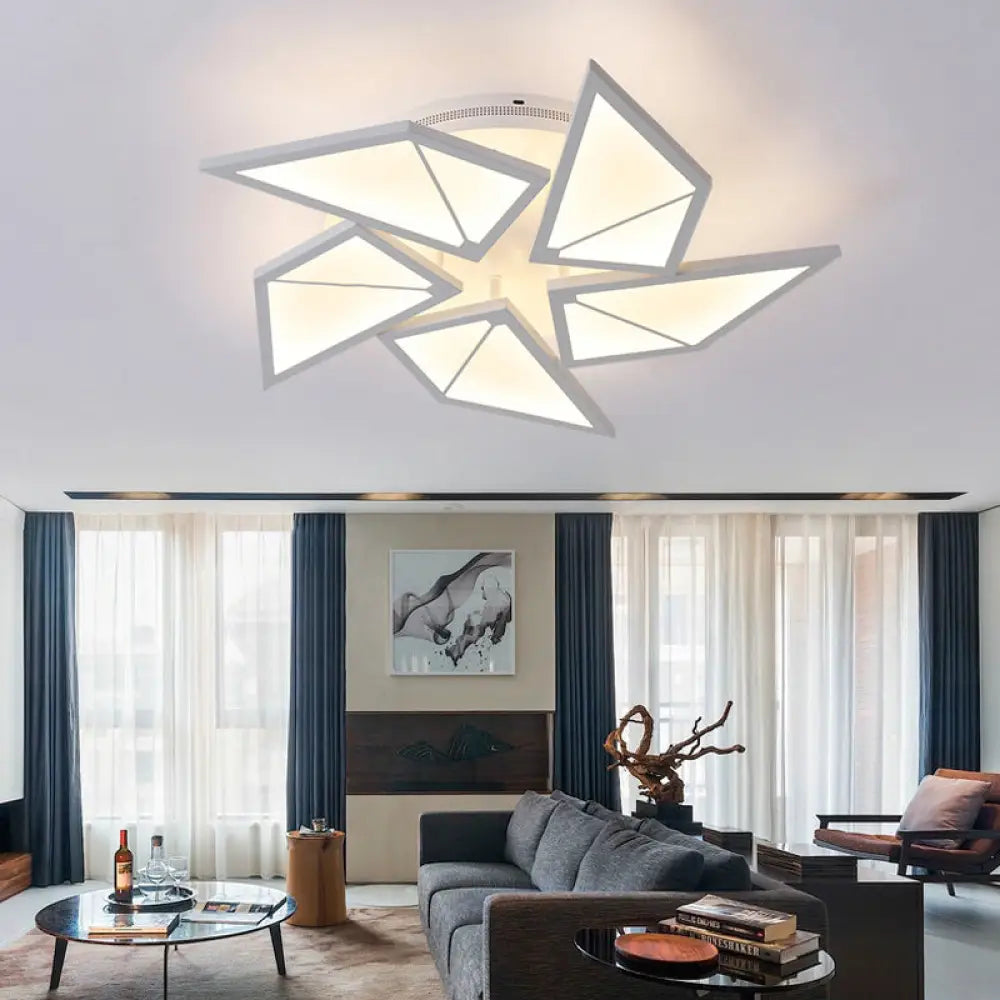 White Led Flush Ceiling Light: Acrylic Tangram - Shaped Innovatively Designed For Baby Room 5 /