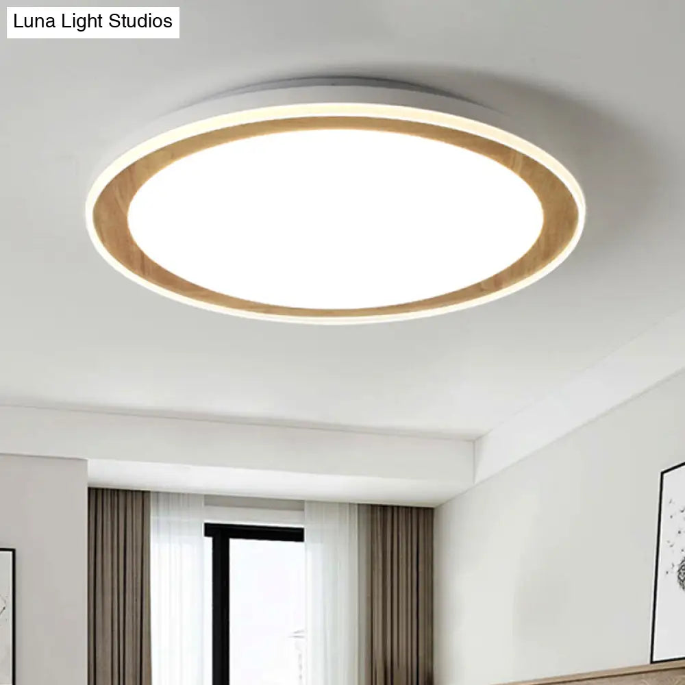 White Led Flush Ceiling Light - Modern & Simple Acrylic Lamp For Study Room Kitchen
