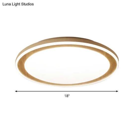 White Led Flush Ceiling Light - Modern & Simple Acrylic Lamp For Study Room Kitchen