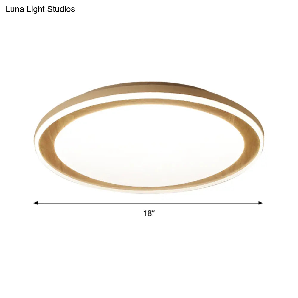 White Led Flush Ceiling Light - Modern & Simple Acrylic Lamp For Study Room Kitchen