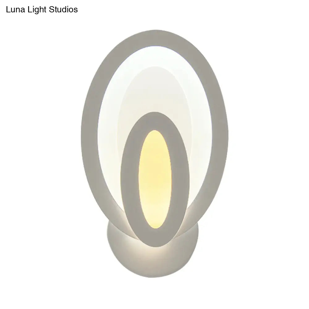 White Led Wall Sconce For Modern Bedroom And Living Room Design