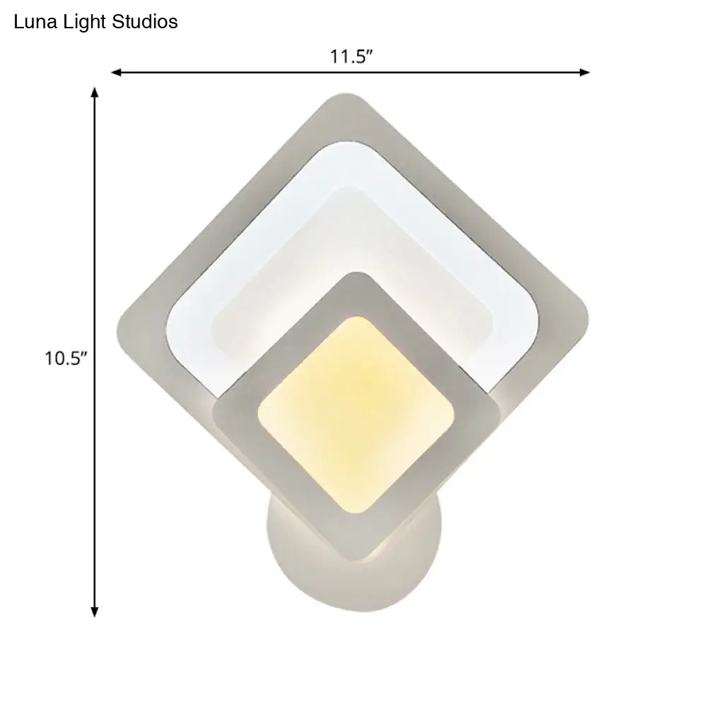 White Led Wall Sconce For Modern Bedroom And Living Room Design