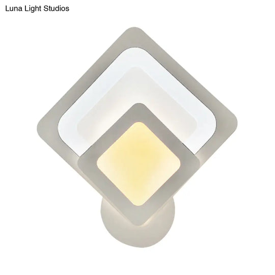 White Led Wall Sconce For Modern Bedroom And Living Room Design