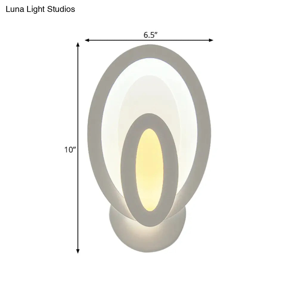 White Led Wall Sconce For Modern Bedroom And Living Room Design