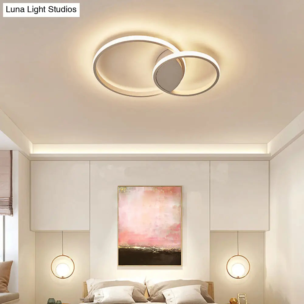 White Light Circular Flush Mount Led Ceiling Fixture (14/19/21.5) For Hallways And Corridors / 19