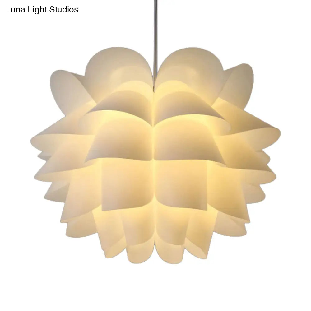 Modern White Lotus Pendant Ceiling Light - 3 Sizes Available