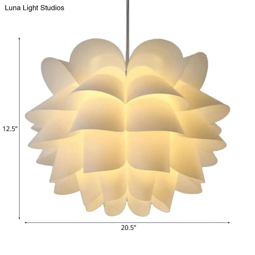 Modern White Lotus Pendant Ceiling Light - 3 Sizes Available