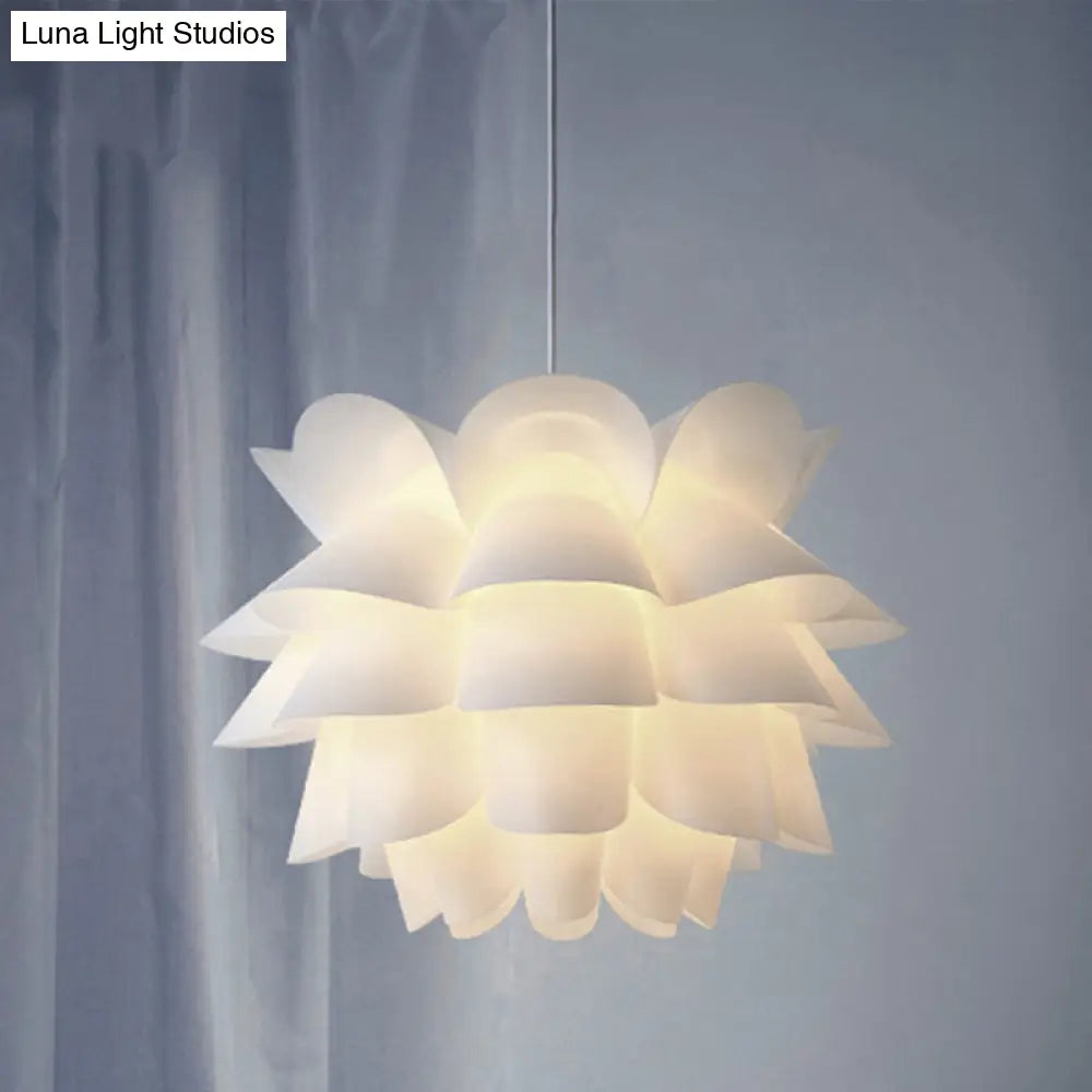 Modern White Lotus Pendant Ceiling Light - 3 Sizes Available / 15