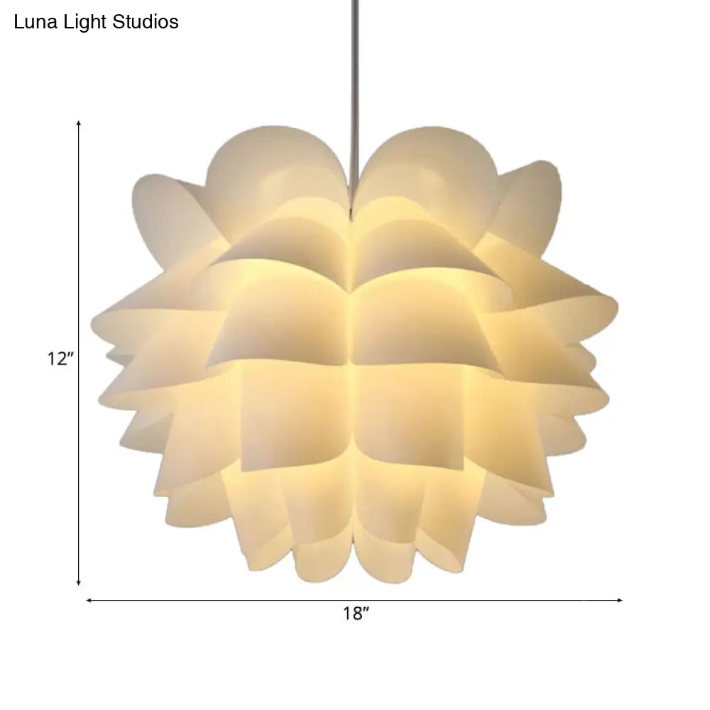 Modern White Lotus Pendant Ceiling Light - 3 Sizes Available