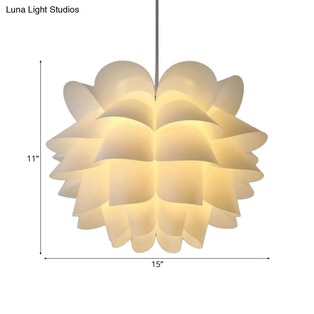 Modern White Lotus Pendant Ceiling Light - 3 Sizes Available