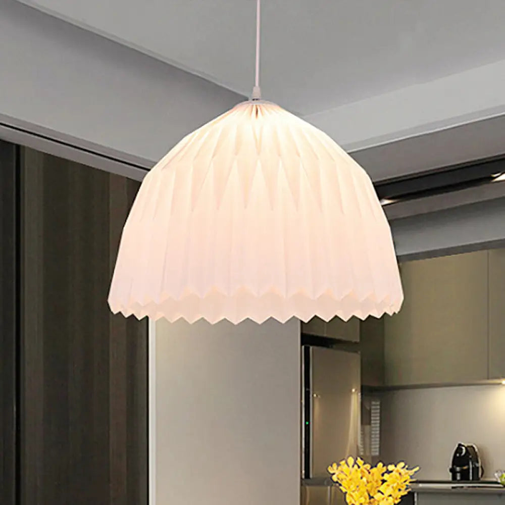 White Minimalist Acrylic Pendant Light - Perfect For Dining Room