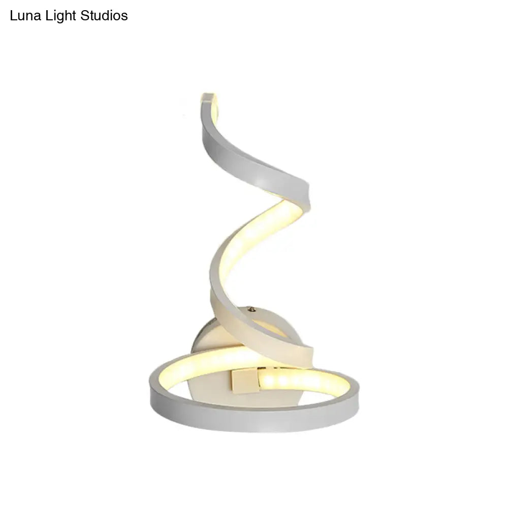 White Nordic Led Wall Sconce With Musical Note Design And Acrylic Shade For Living Room