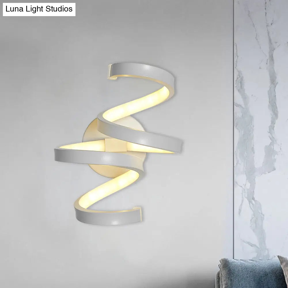 White Nordic Led Wall Sconce With Musical Note Design And Acrylic Shade For Living Room