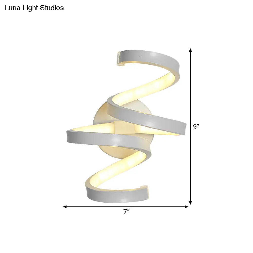 White Nordic Led Wall Sconce With Musical Note Design And Acrylic Shade For Living Room