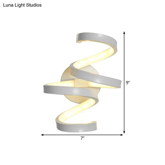 White Nordic Led Wall Sconce With Musical Note Design And Acrylic Shade For Living Room