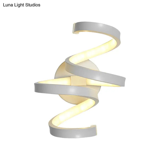 White Nordic Led Wall Sconce With Musical Note Design And Acrylic Shade For Living Room