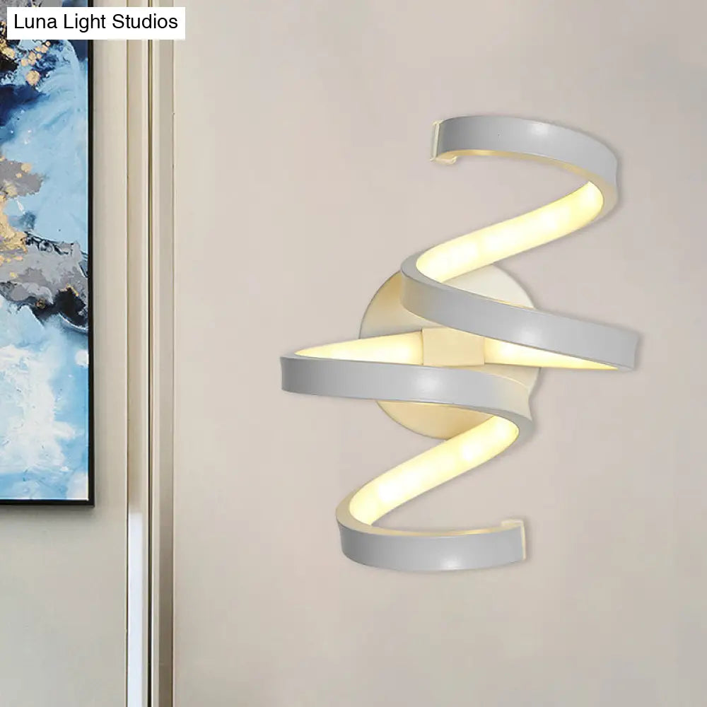 White Nordic Led Wall Sconce With Musical Note Design And Acrylic Shade For Living Room