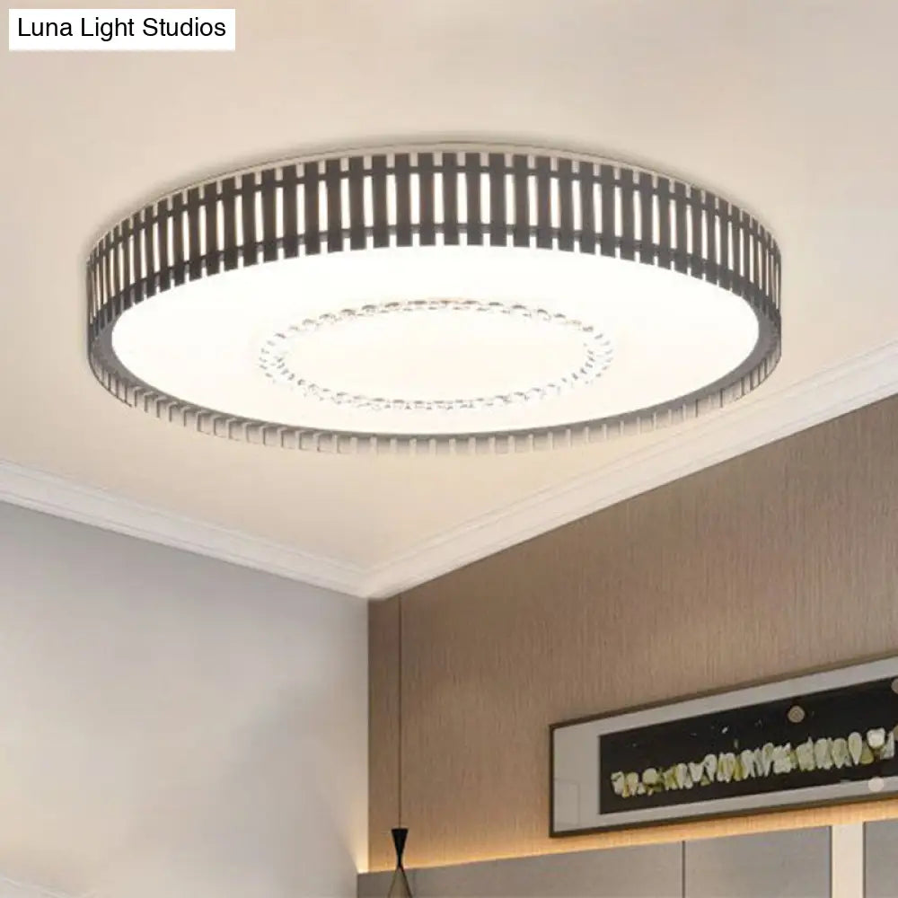 White Round Led Acrylic Flush Mount Ceiling Lamp - Simple And Versatile Lighting Fixture In