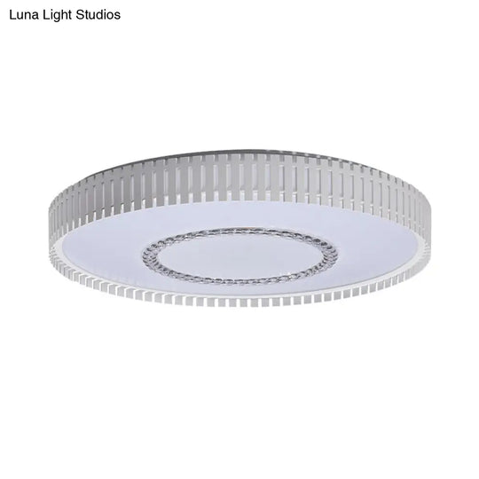 White Round Led Acrylic Flush Mount Ceiling Lamp - Simple And Versatile Lighting Fixture In Multiple