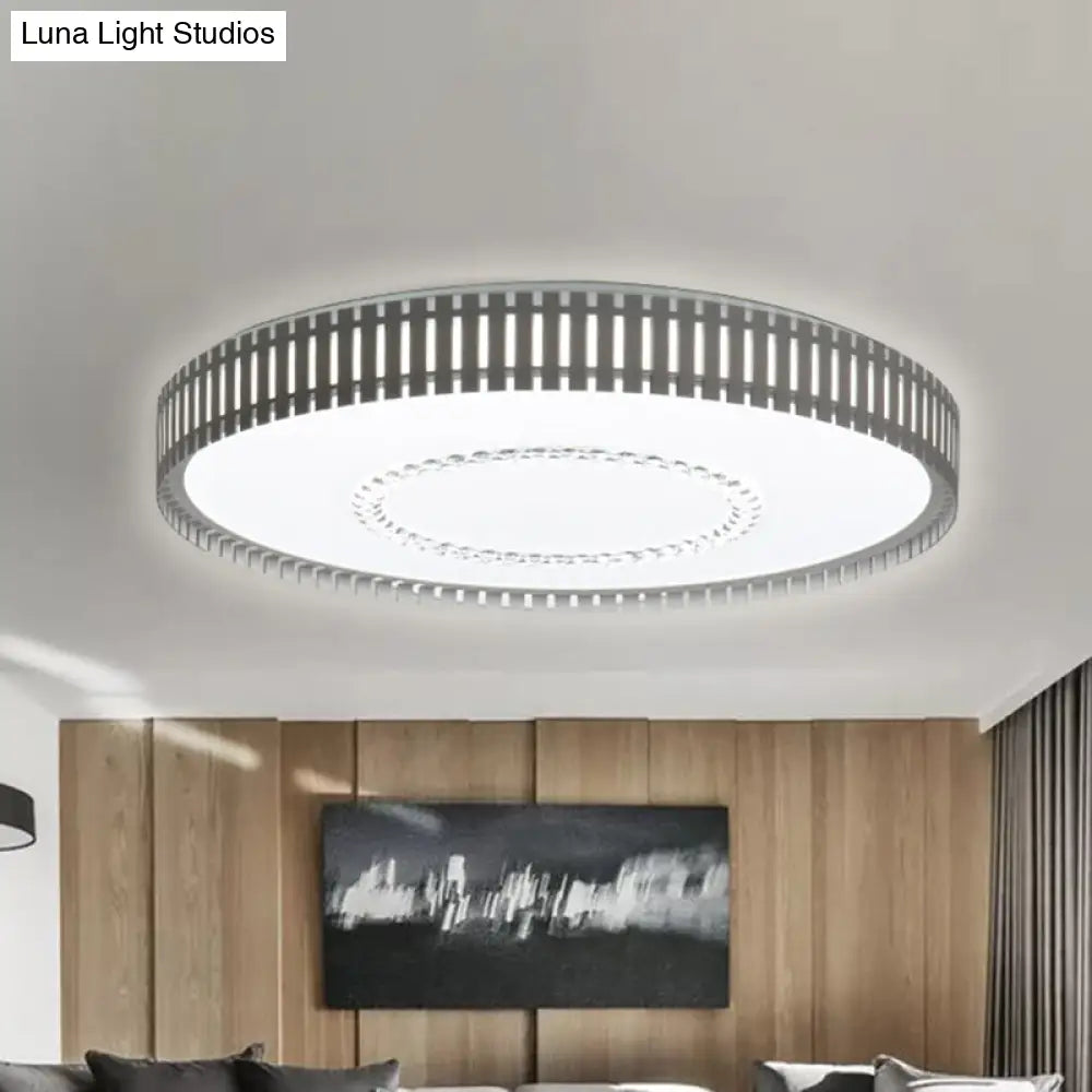 White Round Led Acrylic Flush Mount Ceiling Lamp - Simple And Versatile Lighting Fixture In Multiple