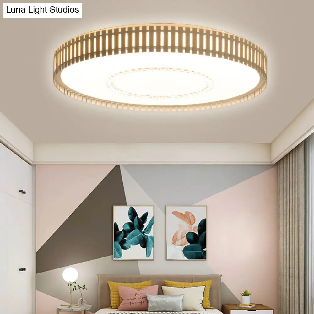 White Round Led Acrylic Flush Mount Ceiling Lamp - Simple And Versatile Lighting Fixture In Multiple