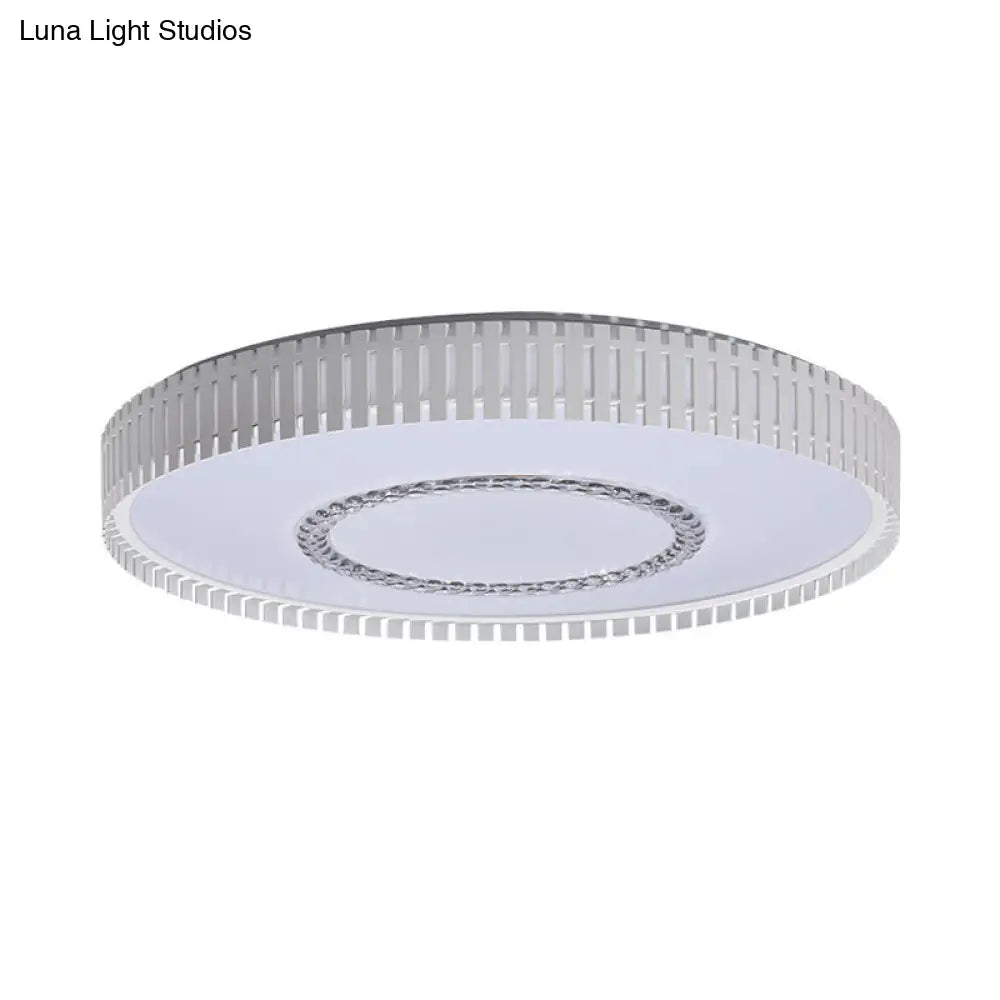 White Round Led Acrylic Flush Mount Ceiling Lamp - Simple And Versatile Lighting Fixture In