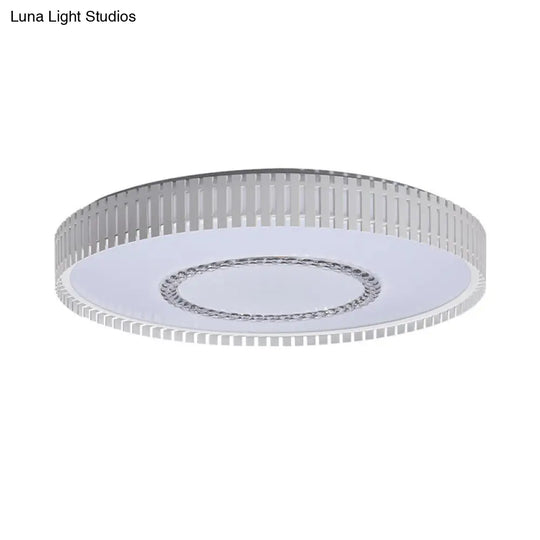 White Round Led Acrylic Flush Mount Ceiling Lamp - Simple And Versatile Lighting Fixture In