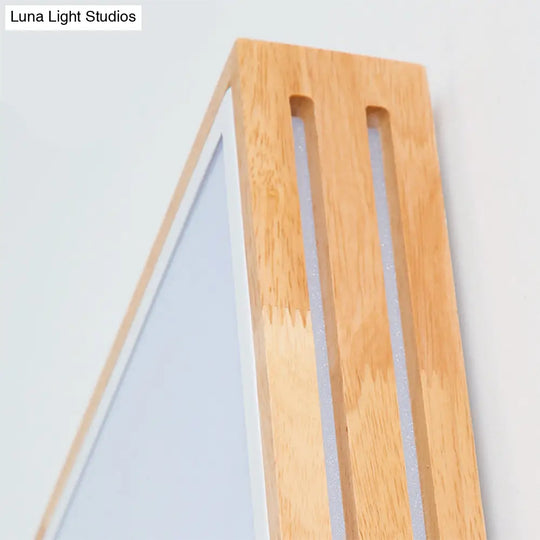 White Square Led Flush Ceiling Light - Modern Acrylic Lamp For Dining Room (16’/19.5’)