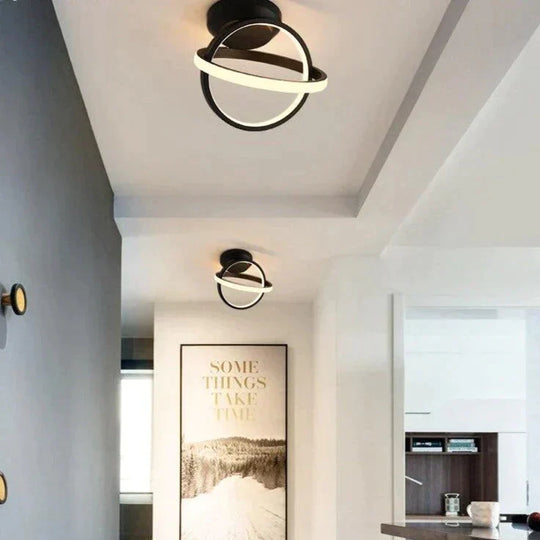 White/Black Color Ceiling Light Modern Led Corridor Lamp For Living Room Round Square Lighting Home
