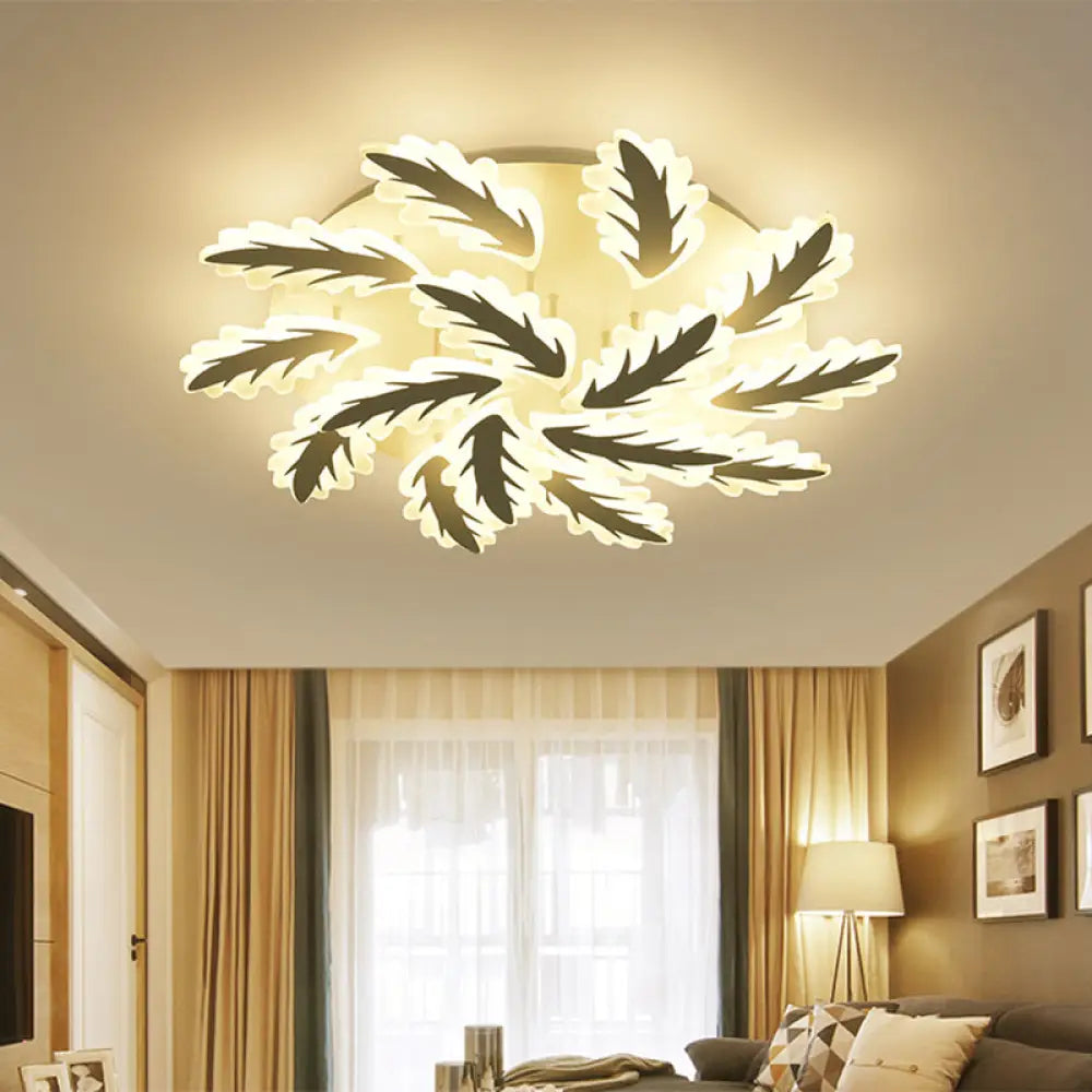 Windmill Acrylic Ceiling Light With 6/8/12 Brights In Warm White And Natural For Cozy Living Spaces