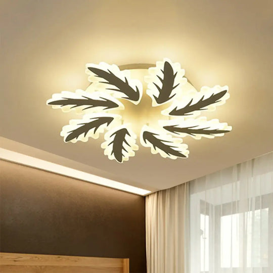 Windmill Acrylic Ceiling Light With 6/8/12 Brights In Warm White And Natural For Cozy Living Spaces