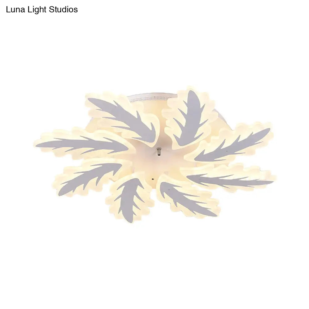 Windmill Acrylic Ceiling Light With 6/8/12 Brights In Warm White And Natural For Cozy Living Spaces