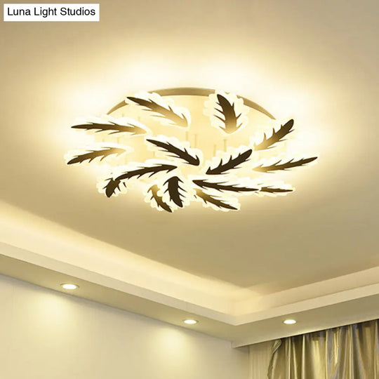 Windmill Acrylic Ceiling Light With 6/8/12 Brights In Warm White And Natural For Cozy Living Spaces