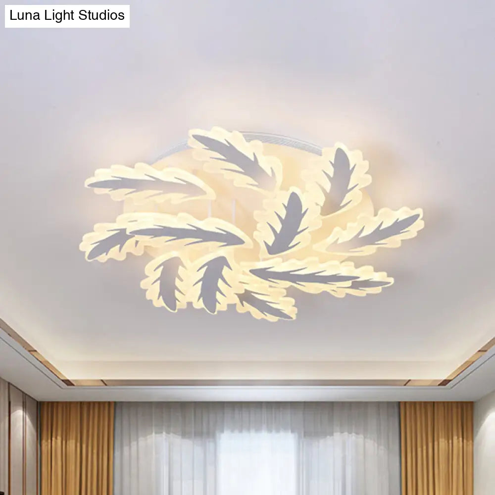 Windmill Acrylic Ceiling Light With 6/8/12 Brights In Warm White And Natural For Cozy Living Spaces