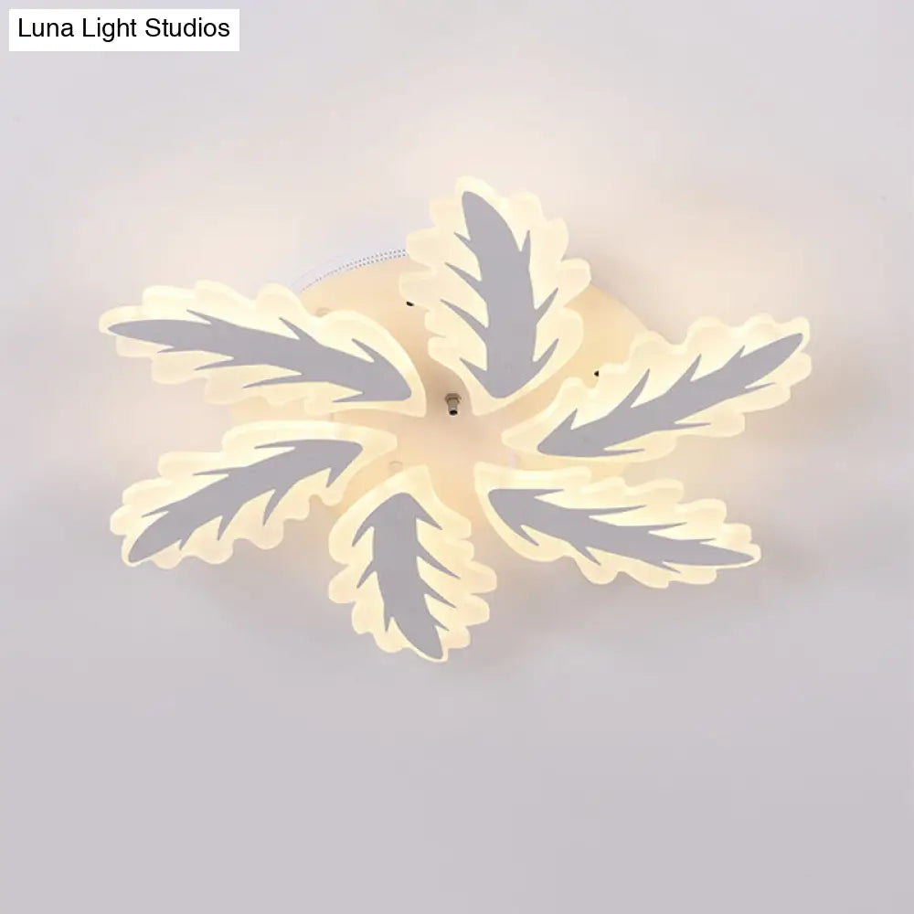 Windmill Acrylic Ceiling Light With 6/8/12 Brights In Warm White And Natural For Cozy Living Spaces