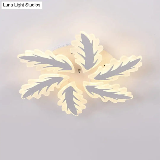 Windmill Acrylic Ceiling Light With 6/8/12 Brights In Warm White And Natural For Cozy Living Spaces